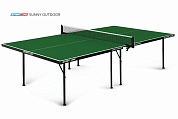 Теннисный стол Sunny Outdoor green- очень компактный, всепогодный стол.